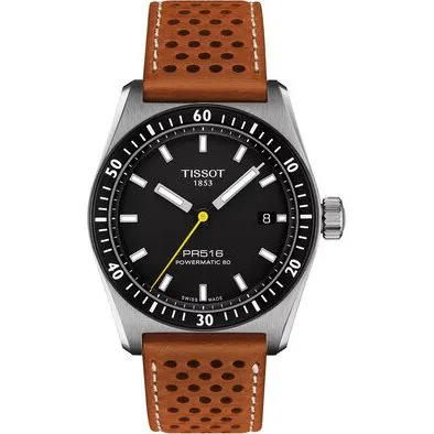 Tissot PR516 Powermatic 80 38mm srebrny zegarek mski
