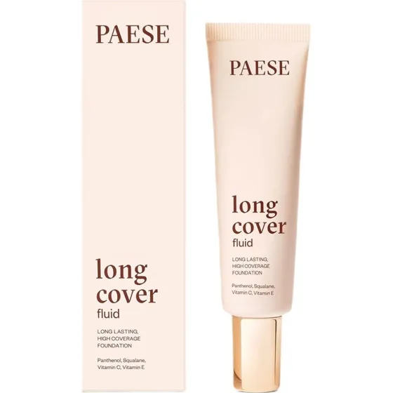 Paese Long Cover Fluid Podkład Kryjący 30ml 0.5 Ivory