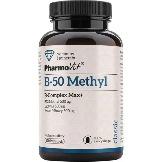 Pharmovit B-50 Methyl B-Complex Max+ 120 kapsułek