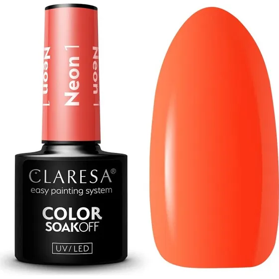 Claresa Color Soak Off UV/LED Neon lakier hybrydowy 5g 6