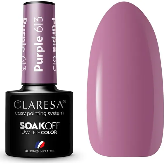 Claresa Soak Off UV/LED Purple 613 lakier hybrydowy 5g