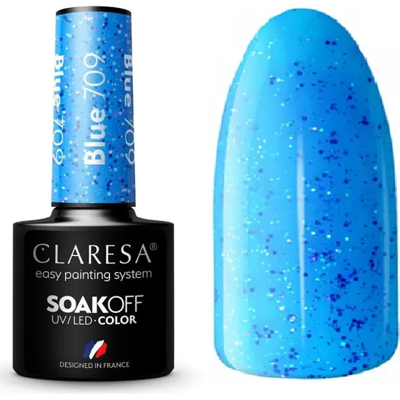 Claresa Soak Off UV/LED Blue lakier hybrydowy 5g 716