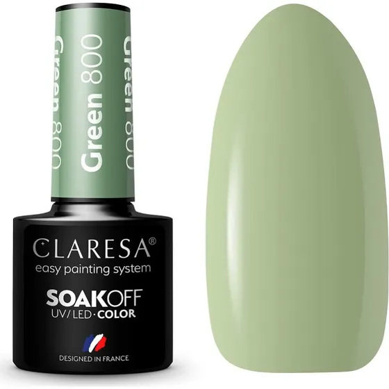 Claresa Soak Off UV/LED Green 800 lakier hybrydowy 5g