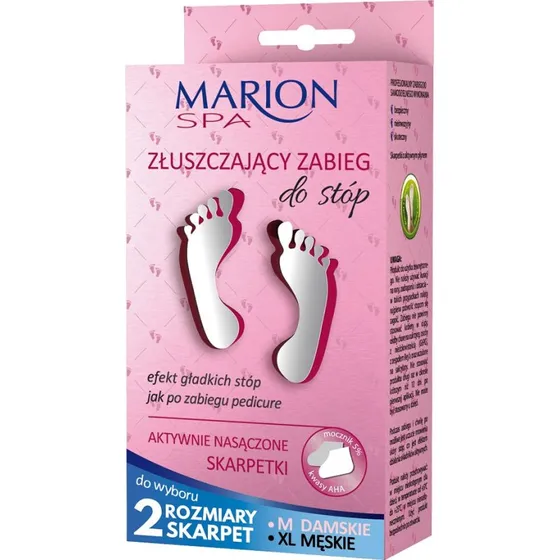 Marion SPA złuszczający zabieg do stóp, nasączone skarpetki 2x20ml