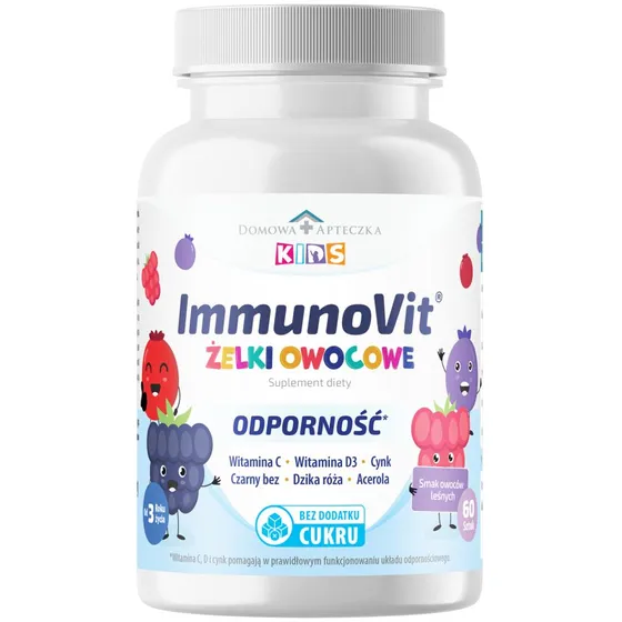Domowa Apteczka ImmunoVit żelki bez cukru 60 szt. owoce leśne