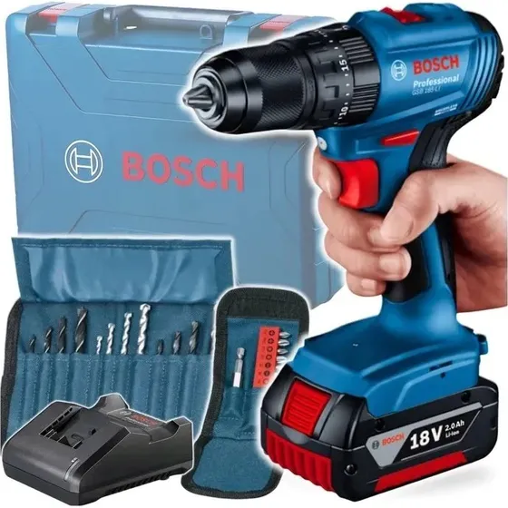 Bosch GSB 185-Li 18V Wiertarko-wkrętarka udarowa +2x2,0Ah