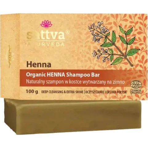 Sattva Organiczny szampon w kostce z henną 100g