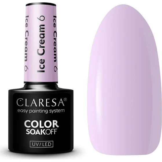 Claresa Soak Off UV/LED Ice Cream 6 lakier hybrydowy 5g