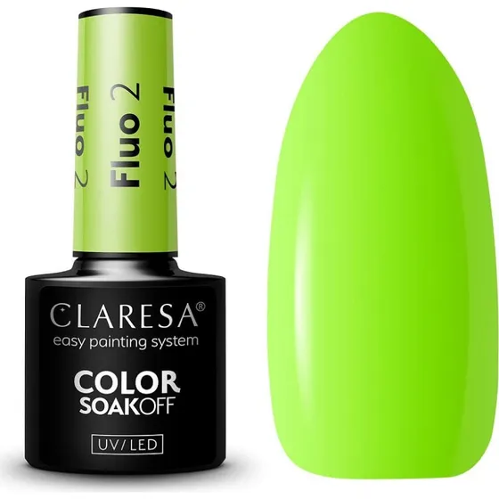Claresa Soak Off UV/LED Fluo lakier hybrydowy 2 5g