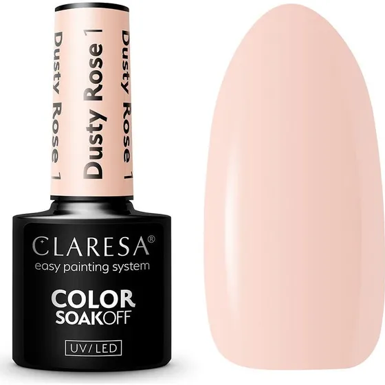 Claresa Soak Off UV/LED Dusty Rose lakier hybrydowy 15g