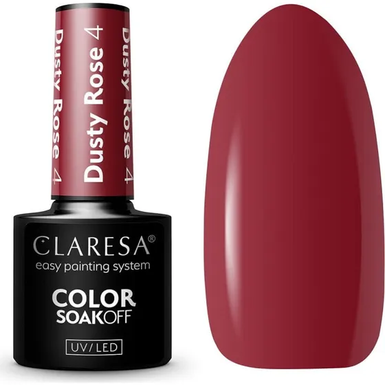 Claresa Soak Off UV/LED Dusty Rose lakier hybrydowy 5g