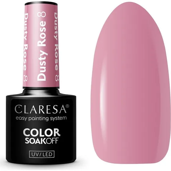 Claresa Soak Off UV/LED Dusty Rose - Lakier Hybrydowy 8g