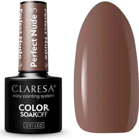 Claresa Color Soak Off UV/LED Perfect Nude lakier hybrydowy 5g 3