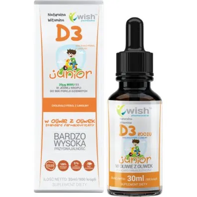 WISH Witamina D3 Junior 800 IU krople 30 ml