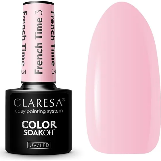 Claresa Color Soak Off UV/LED lakier hybrydowy French Time 7 (5g)
