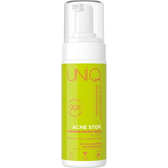 UNI.Q Acne Stop. Naturalna pianka myjąca do twarzy 150ml