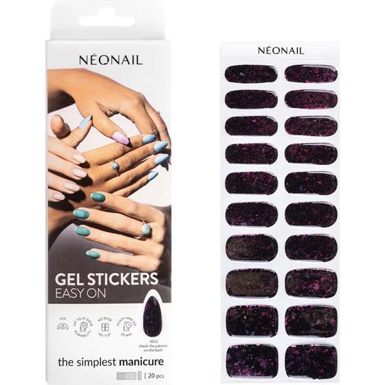 NEONAIL Gel Stickers Easy On M03 - Naklejki Hybrydowe Aurora