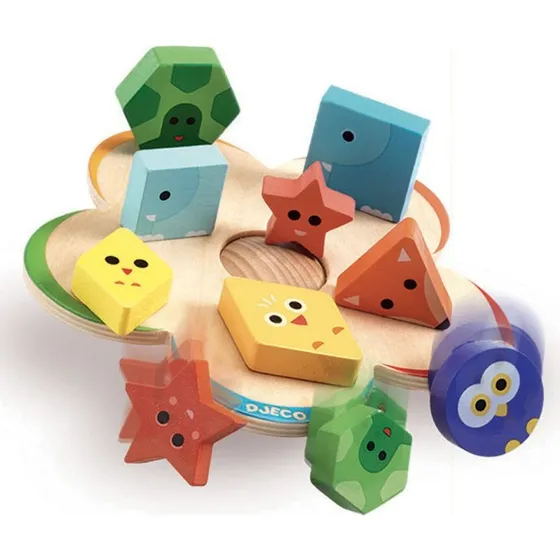 Djeco Swingo Basic – drewniany balansujący kwiatek z klockami