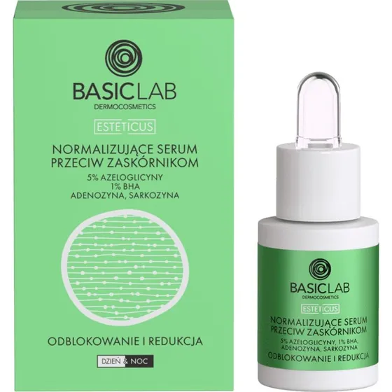 BasicLab Esteticus Serum przeciw zaskórnikom 5% azeloglicyna 1% BHA