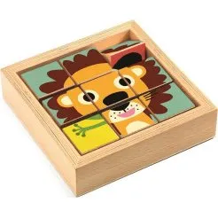 DJECO Tournanimo Drewniana Ukadanka Z Wieloma Zwierztkami