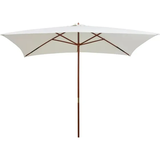 vidaXL Parasol ogrodowy 200x300 cm, drewniany, kremowy