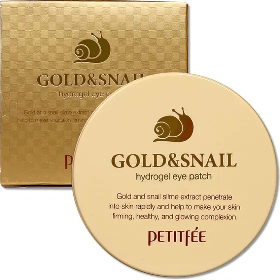 Petitfee Gold & Snail Hydrogel Eye Patch, 60 szt.