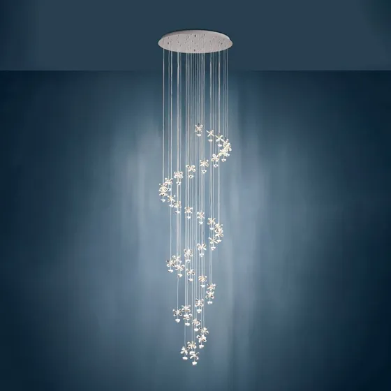 EGLO Stars of Light Pianopoli żyrandol LED chrom 78x334 cm