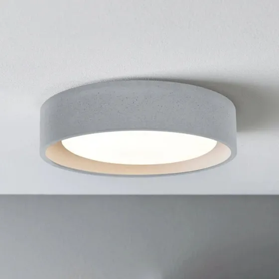 Beacon Uno Lampa sufitowa betonowa, szara, Ø 27 cm, GX53