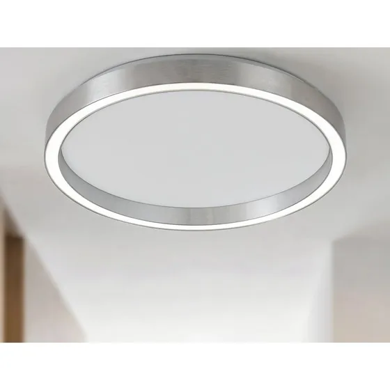 Lucande Rotundo Lampa sufitowa LED, szczotkowane aluminium, 40 cm