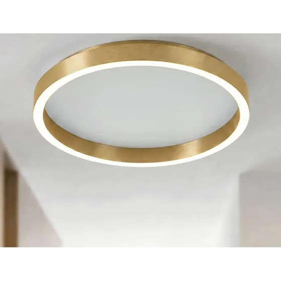 Lucande Rotundo Lampa sufitowa LED, mosiądz szczotkowany, 40 cm