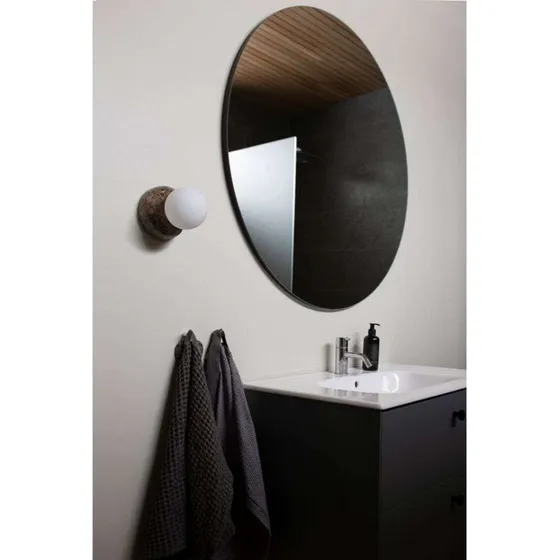 Globen Lighting Kinkiet Torrano 13 cm, brązowy marmurkowy, IP44