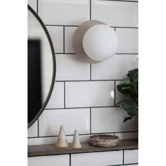 Globen Lighting Lampa Art Deco IP44 Biała - Kinkiet/Lampa Sufitowa