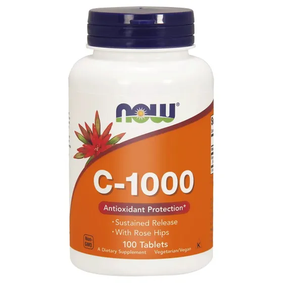 NOW Foods Witamina C 1000 mg z dziką różą, 100 tabletek