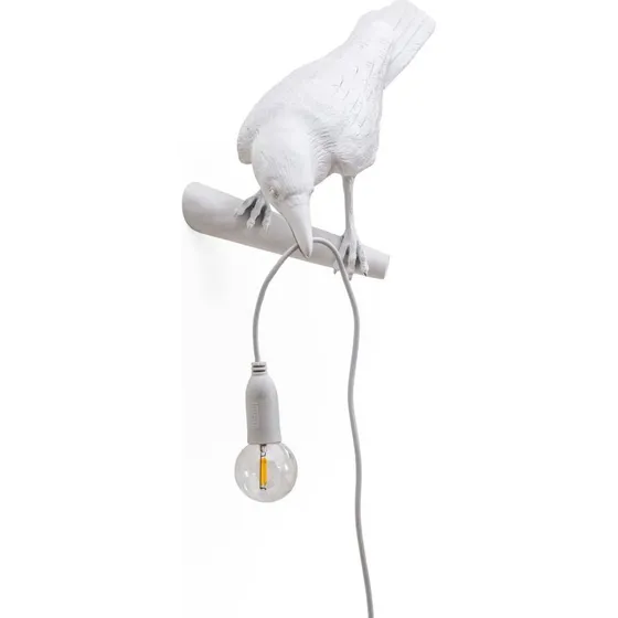 Seletti Bird Lamp Looking Left - Lampa Ścienna Biała