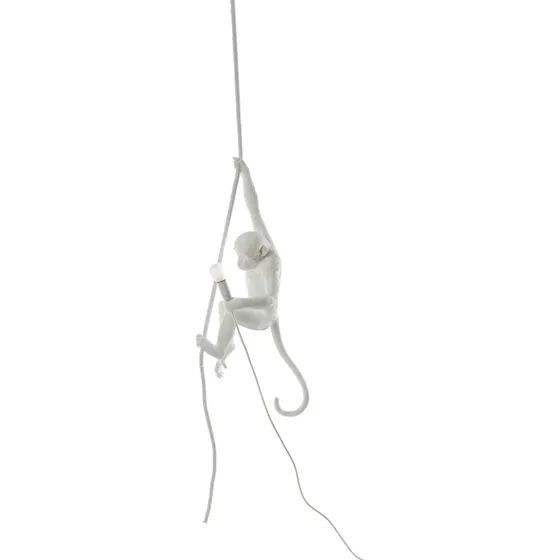 Seletti Monkey Lamp Biała - Lampa Wisząca z Linią