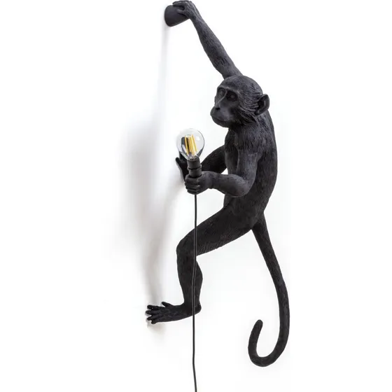 Seletti Monkey Lamp Hanging Czarna - Lampa Ścienna Zewnętrzna