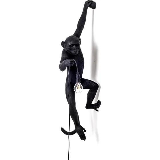 Seletti Monkey Lamp Zewnętrzna Czarna - Kinkiet Ścienny