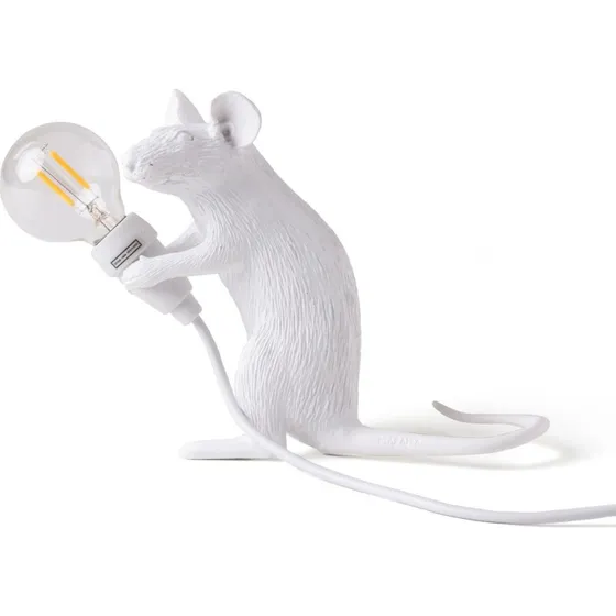 Seletti Mouse Lamp Mac Sitting - Lampa Stołowa Design