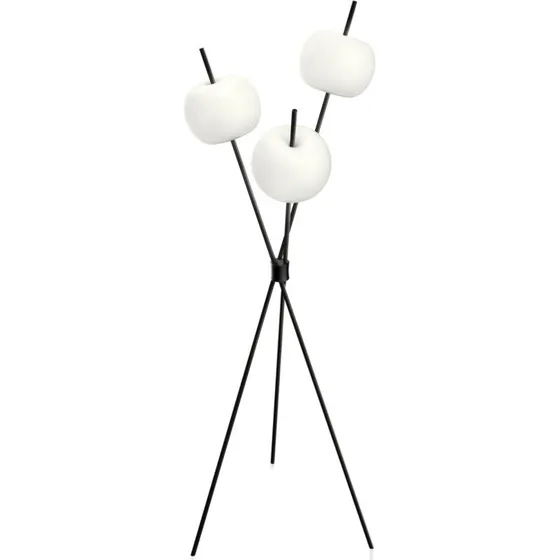 Lampa podłogowa Kushi Black LED – designerska lampa stojąca