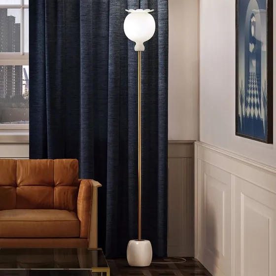 Kundalini Opyo Lampa Podłogowa White - Designerska Lampa Metalowa