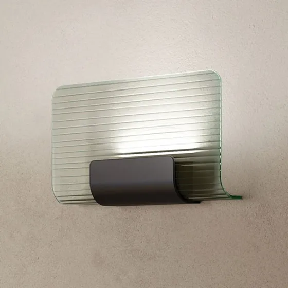 Kundalini Nami Lampa Ścienna Black - Szkło i Aluminium