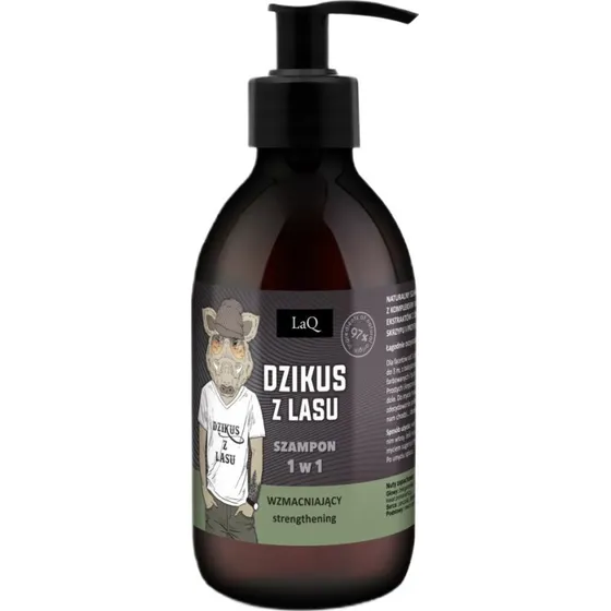 LaQ Wzmacniający szampon dla facetów 1w1 Dzikus z Lasu 300ml