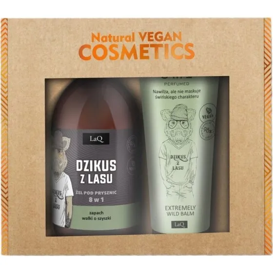 LaQ Dzikus z Lasu Czarny Mat: Zestaw Żel 500ml + Balsam 200ml