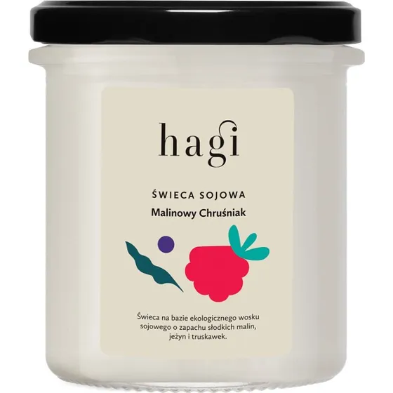 Hagi Mała świeca sojowa Malinowy Chruśniak 215ml