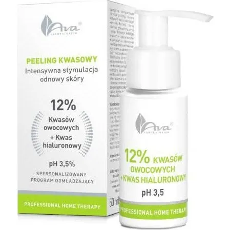 Ava Laboratorium Professional Home Therapy kwasy owocowe 12% + kwas hialuronowy 50ml