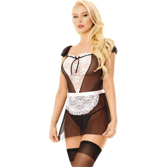 SoftLine Collection Carola Kostium Pokojówki Black M/L
