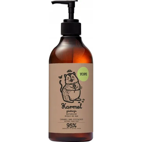 Yope Naturalne mydło do rąk Karmel & Pistacja 500ml
