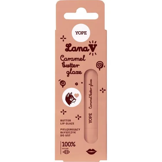 Yope Lana V Lip Glaze Błyszczyk pielęgnujący Caramel Butter 8ml