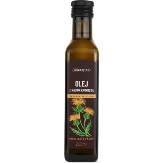Skoczylas Olej z nasion krokosza barwierskiego tłoczony na zimno 250ml