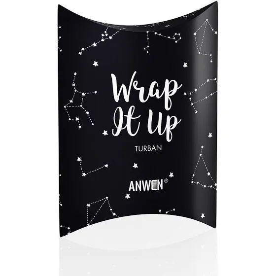 Anwen Wrap It Up Turban do włosów, Czarny